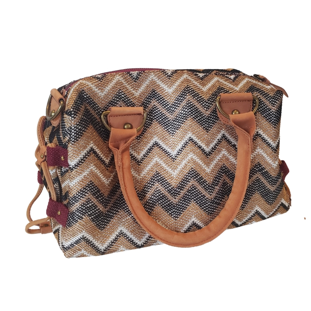 Anthropologie Miss Albright Ikat Chevron Simmer Shoulder Bag Purse